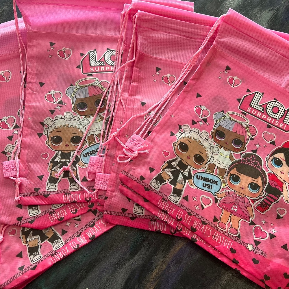 10 LOL Surprise Doll Drawstring Bag School PE Swimming Trainer Gym